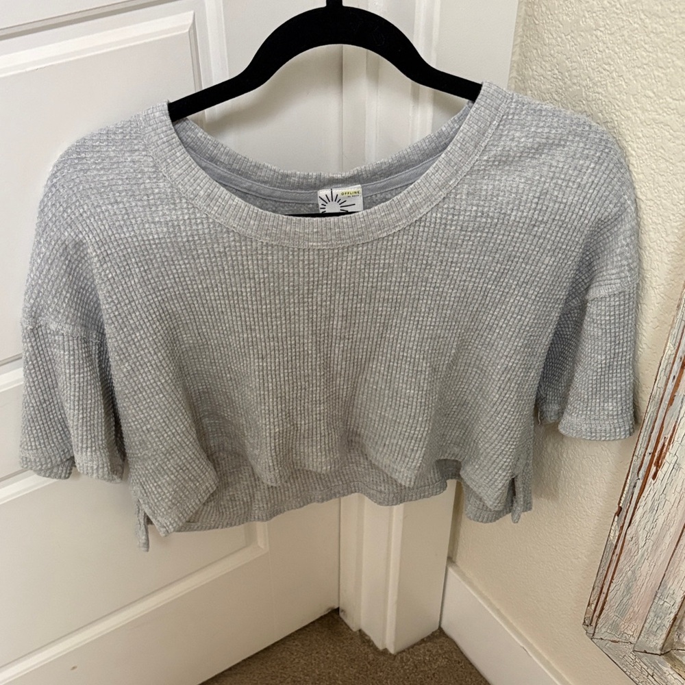 Aerie Gray Knit Women's Top